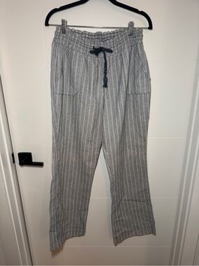 Ci Sono Blue Striped Drawstring Joggers